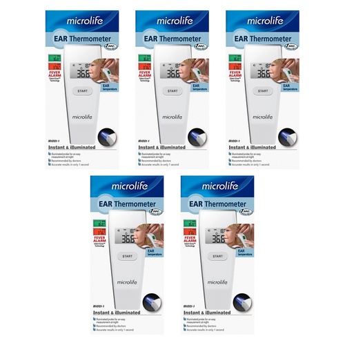 Microlife Instant Ear Thermometer Pack of 5