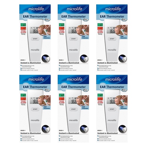 Microlife Instant Ear Thermometer Pack of 6