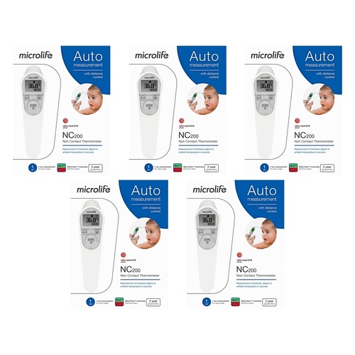 Microlife Non-Contact Digital Thermometer Pack of 5