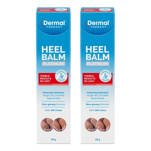 Dermal Therapy Heel Balm Platinum 28g Pack of 2