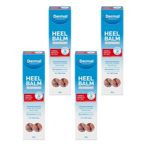 Dermal Therapy Heel Balm Platinum 28g Pack of 4