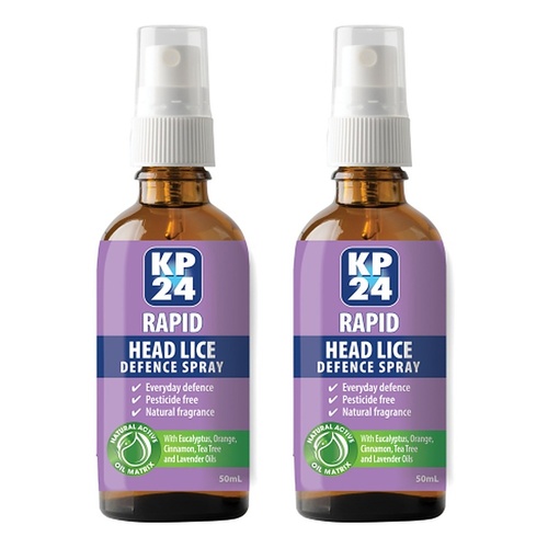 KP24 Rapid Head Lice Defence Spray 50mL Pack of 2
