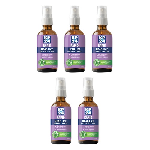 KP24 Rapid Head Lice Defence Spray 50mL Pack of 5