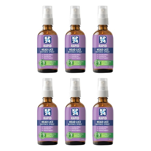 KP24 Rapid Head Lice Defence Spray 50mL Pack of 6