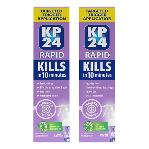 KP24 Rapid Trigger Head Lice Treatment 300mL Pack of 2