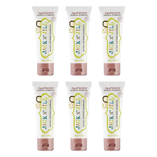 Obsolete Jack N' Jill Children's Natural Toothpaste Raspberry 50g Pack of 6