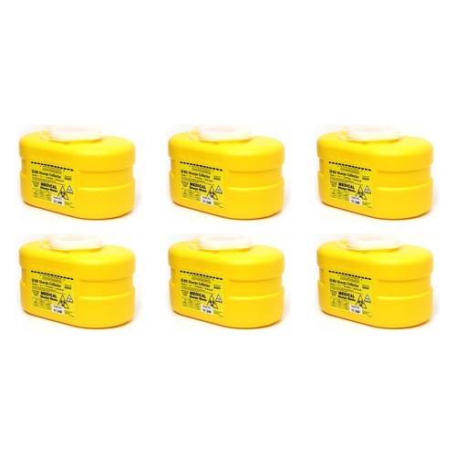 Sharps Waste Container 3.1L Pack of 6