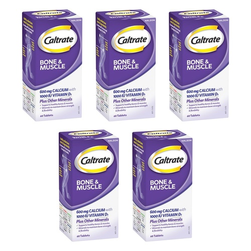 Caltrate Bone & Muscle 60 Tablets Pack of 5