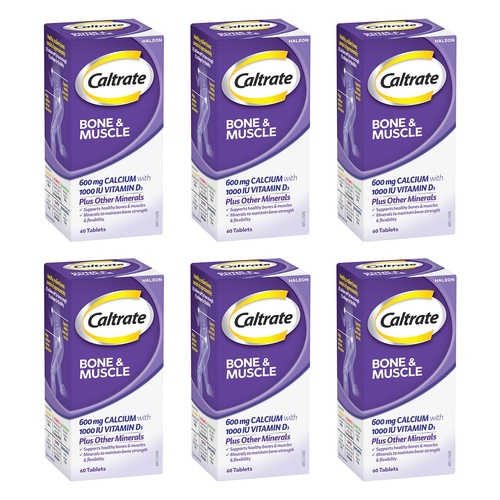 Caltrate Bone & Muscle 60 Tablets Pack of 6