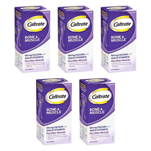 Caltrate Bone & Muscle 100 Tablets Pack of 5