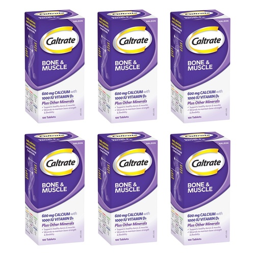 Caltrate Bone & Muscle 100 Tablets Pack of 6