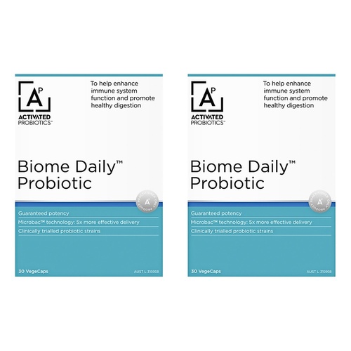 Activated Probiotics Biome Daily Probiotic 30 Capsules Pack of 2