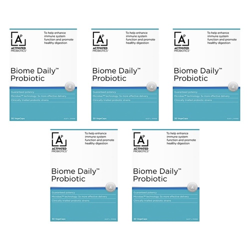 Activated Probiotics Biome Daily Probiotic 30 Capsules Pack of 5