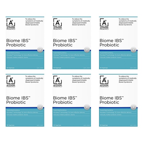 Activated Probiotics Biome IBS Probiotic 30 Capsules Pack of 6