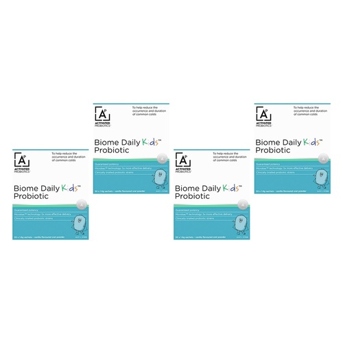 Activated Probiotics Biome Daily Kids Probiotic 30 Sachets Pack of 4