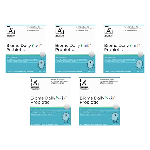 Activated Probiotics Biome Daily Kids Probiotic 30 Sachets Pack of 5