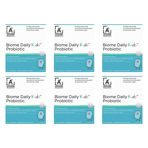 Activated Probiotics Biome Daily Kids Probiotic 30 Sachets Pack of 6
