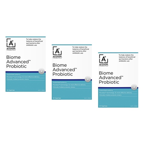 Activated Probiotics Biome Advanced Probiotic 30 Capsules Pack of 3
