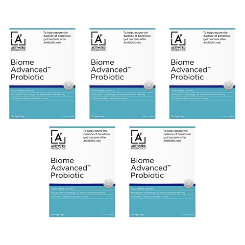 Activated Probiotics Biome Advanced Probiotic 30 Capsules Pack of 5