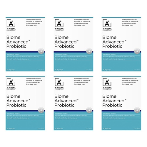 Activated Probiotics Biome Advanced Probiotic 30 Capsules Pack of 6