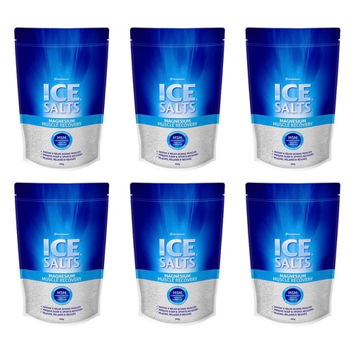 Ice Salts Magnesium Muscle Recovery 800g Pack of 6