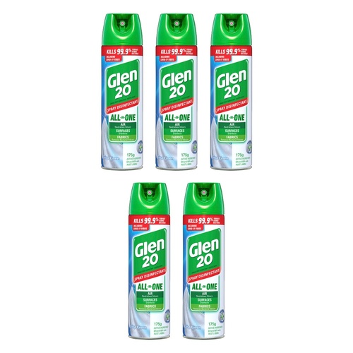 Glen 20 Disinfectant Crisp Linen Scent 175g x 12 Bundle of 5
