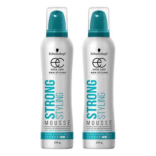 Schwarzkopf Extra Care Strong Styling Mousse Extra Strong Hold 150g Pack of 2