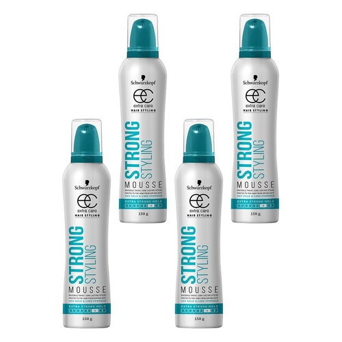 Schwarzkopf Extra Care Strong Styling Mousse Extra Strong Hold 150g Pack of 4