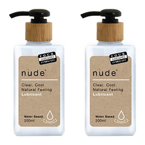 Four Seasons Nude Water Based Lubricant 200mL Pack of 2