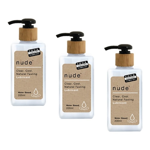 Four Seasons Nude Water Based Lubricant 200mL Pack of 3