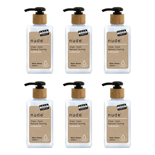 Four Seasons Nude Water Based Lubricant 200mL Pack of 6