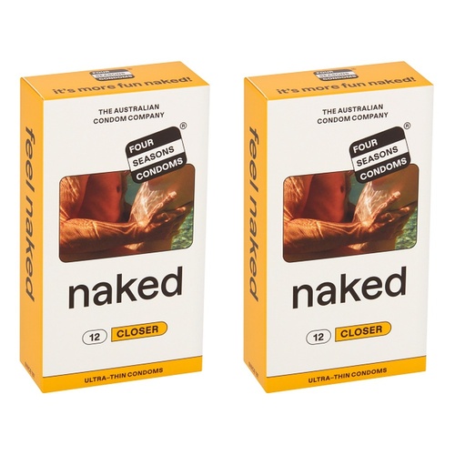 Four Seasons Naked Closer Condoms 12 Pack Bundle of 2