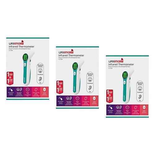 LifeSmart Infrared Thermometer Pack of 3