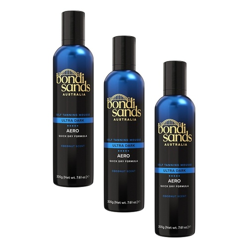 Bondi Sands Aero Ultra Dark Self Tanning Mousse 200g Pack of 3