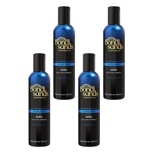 Bondi Sands Aero Ultra Dark Self Tanning Mousse 200g Pack of 4