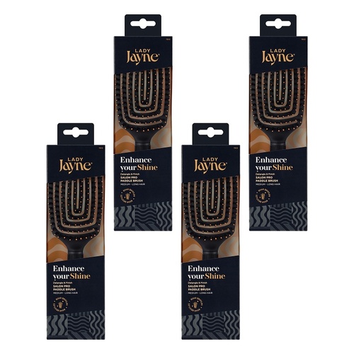 Lady Jayne Boar Bristle Detangling Paddle Brush x 3 Bundle of 4