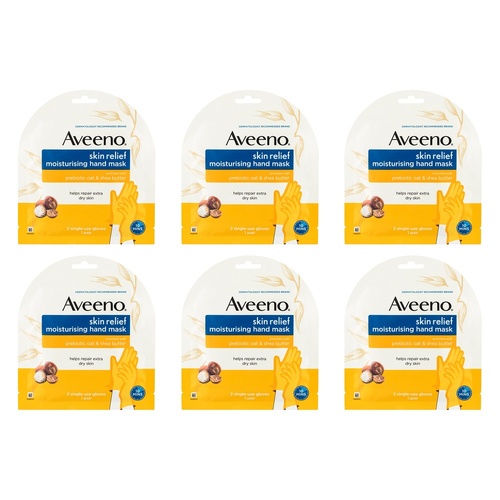 Aveeno Skin Relief Moisturising Hand Mask x 6 Bundle of 6