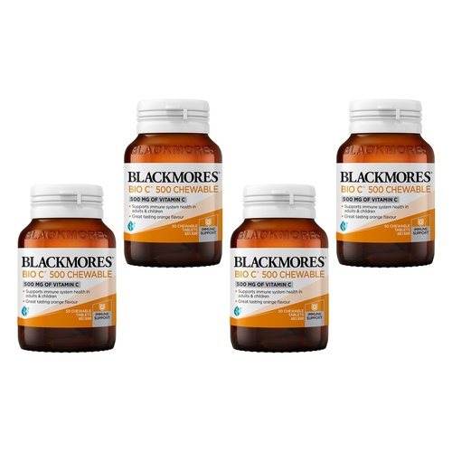 Blackmores Bio C 500 Chewable 50 Tablets Pack of 4
