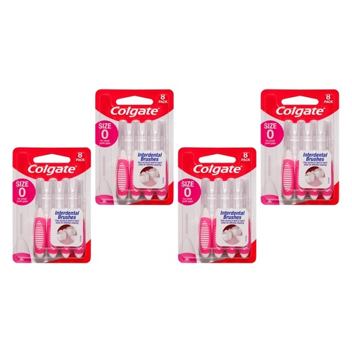 Colgate Interdental Brushes Size 0 8 Pack x 6 Bundle of 4