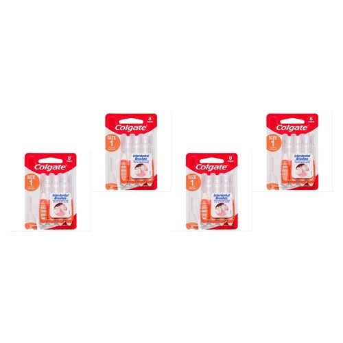 Colgate Interdental Brushes Size 1 8 Pack x 6 Bundle of 4