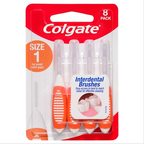 Colgate Interdental Brushes Size 1 8 Pack x 6