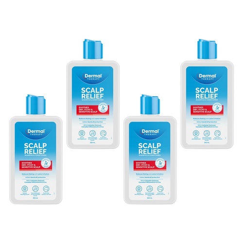 Dermal Therapy Scalp Relief Shampoo & Conditioner 210mL Pack of 4