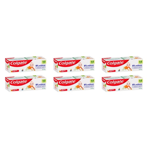 Colgate Anticavity Toothpaste 0-3 Years Strawberry Flavour 80g Pack of 6