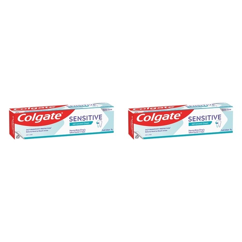 Colgate Sensitive Advanced Clean Fluoride Toothpaste 110g Pack of 2