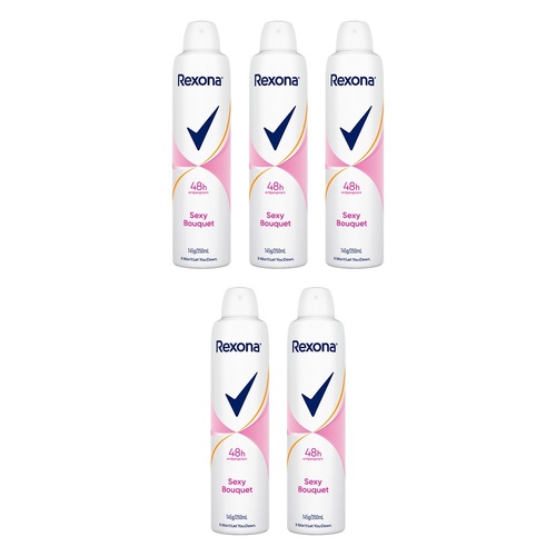 Rexona Antiperspirant Aerosol Deodorant Sexy Bouquet 250mL Pack of 5