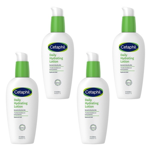 Cetaphil Daily Hydrating Lotion with Hyaluronic Acid 88mL Pack of 4
