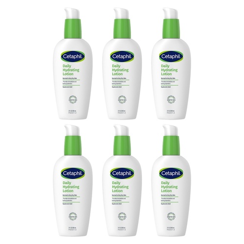 Cetaphil Daily Hydrating Lotion with Hyaluronic Acid 88mL Pack of 6