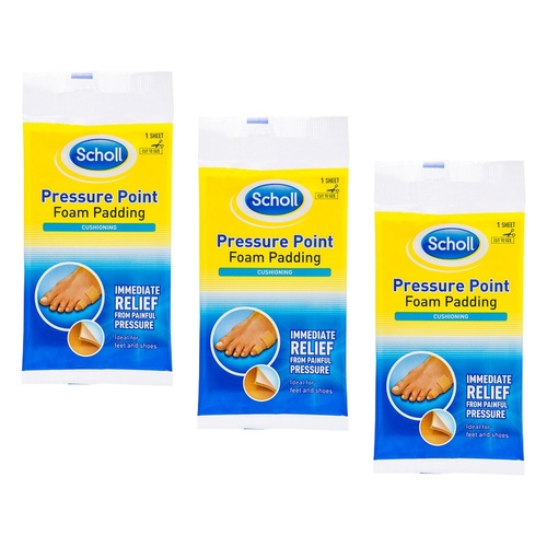 Scholl Pressure Point Foam Padding Pack of 3