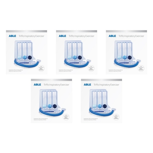 Able TriFlo Inspiratory Exerciser Pack of 5