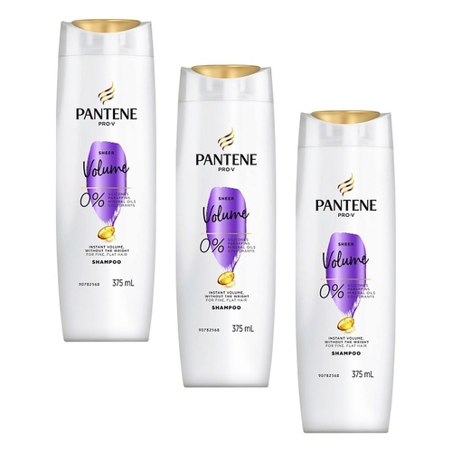 Pantene Pro-V Sheer Volume Shampoo 375mL Pack of 3